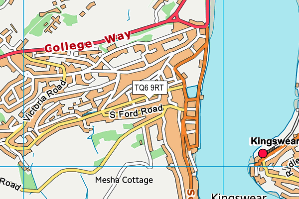 TQ6 9RT map - OS VectorMap District (Ordnance Survey)