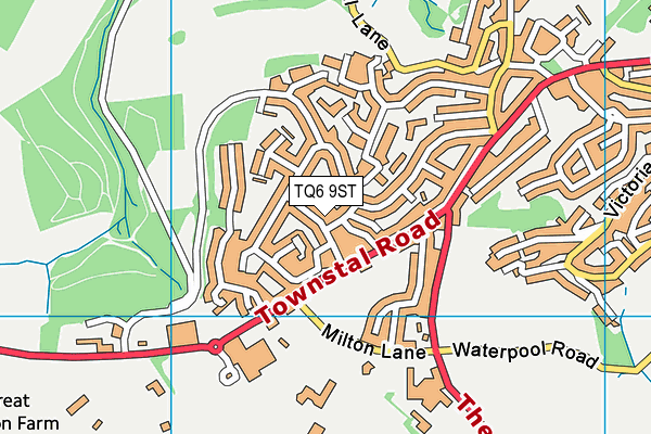 TQ6 9ST map - OS VectorMap District (Ordnance Survey)