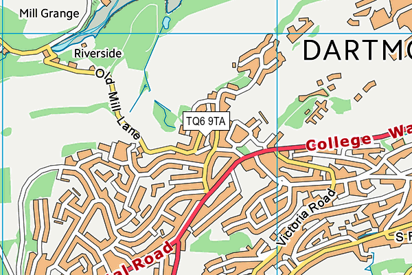 TQ6 9TA map - OS VectorMap District (Ordnance Survey)