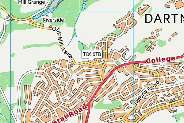 TQ6 9TB map - OS VectorMap District (Ordnance Survey)