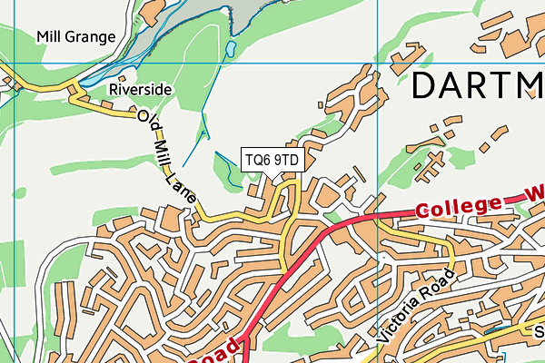 TQ6 9TD map - OS VectorMap District (Ordnance Survey)