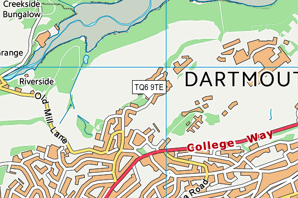 TQ6 9TE map - OS VectorMap District (Ordnance Survey)