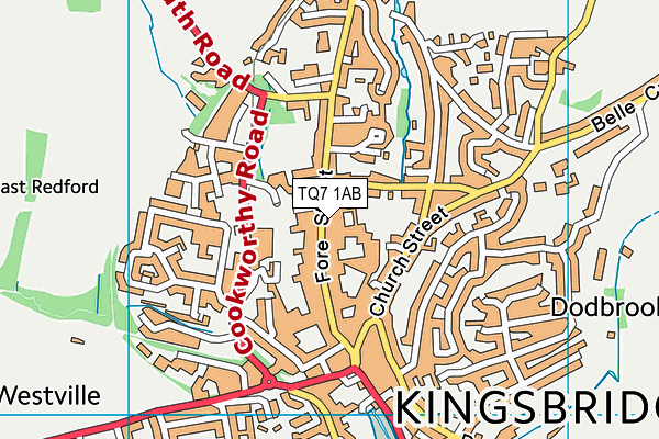Map of KINGSBRIDGE STATIONERS LTD at district scale