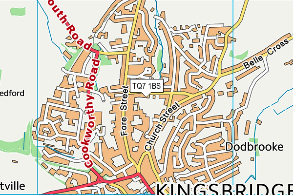 TQ7 1BS map - OS VectorMap District (Ordnance Survey)
