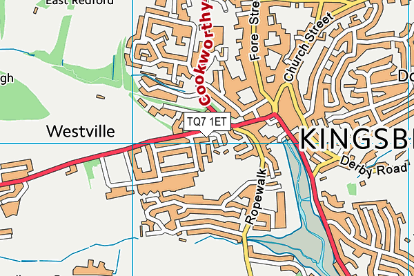 TQ7 1ET map - OS VectorMap District (Ordnance Survey)