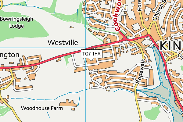 TQ7 1HA map - OS VectorMap District (Ordnance Survey)