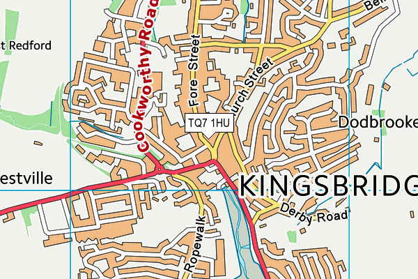 TQ7 1HU map - OS VectorMap District (Ordnance Survey)