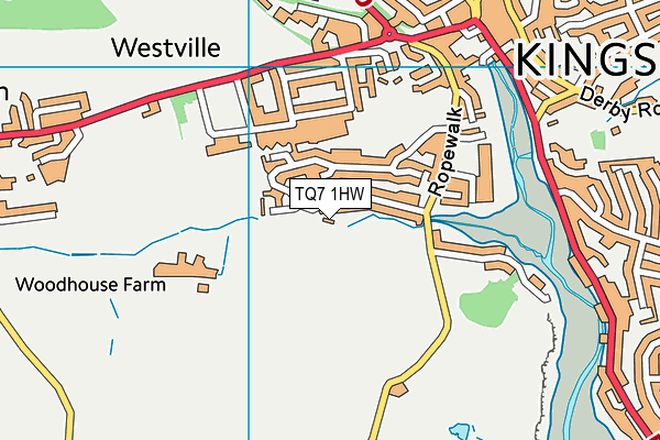 TQ7 1HW map - OS VectorMap District (Ordnance Survey)