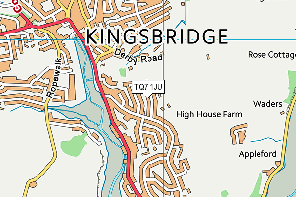 Kingsbridge Rugby Football Club map (TQ7 1JU) - OS VectorMap District (Ordnance Survey)