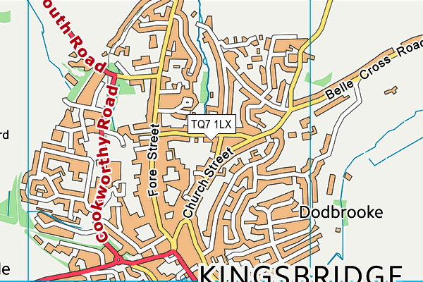 TQ7 1LX map - OS VectorMap District (Ordnance Survey)