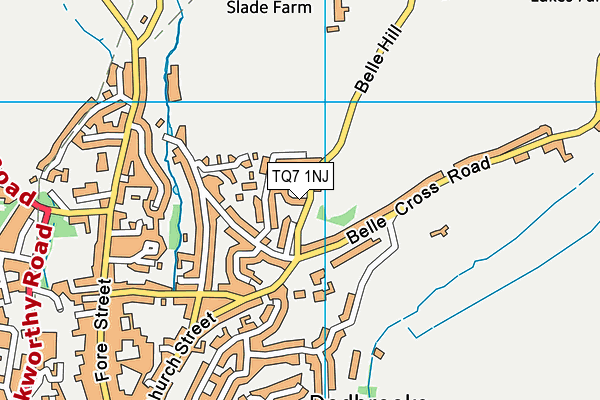 Kingsbridge Community College (Belle Hill Fields) map (TQ7 1NJ) - OS VectorMap District (Ordnance Survey)