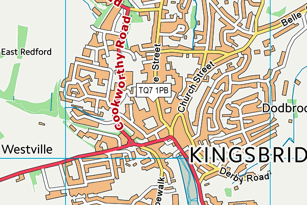 TQ7 1PB map - OS VectorMap District (Ordnance Survey)