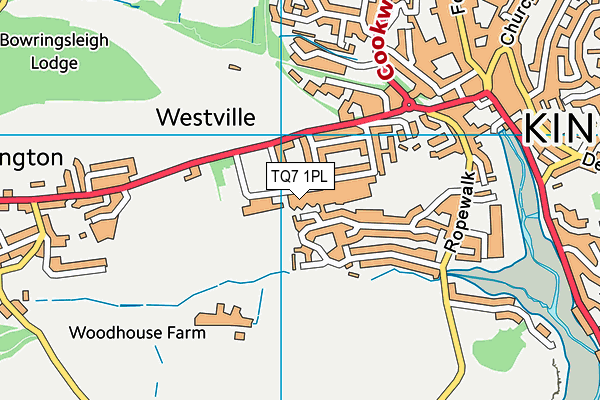 Kingsbridge Academy map (TQ7 1PL) - OS VectorMap District (Ordnance Survey)