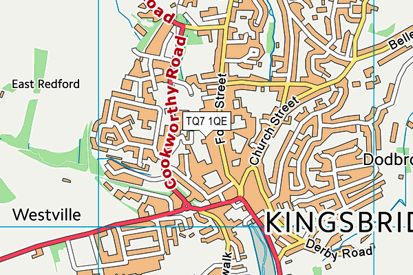 TQ7 1QE map - OS VectorMap District (Ordnance Survey)