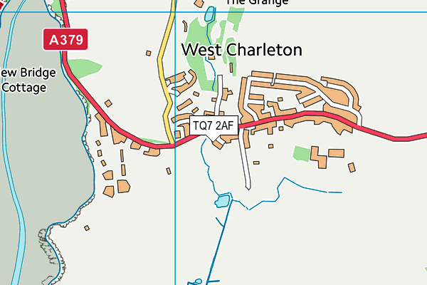 TQ7 2AF map - OS VectorMap District (Ordnance Survey)