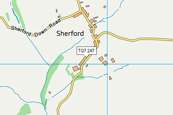 TQ7 2AT map - OS VectorMap District (Ordnance Survey)