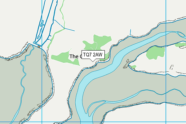 TQ7 2AW map - OS VectorMap District (Ordnance Survey)