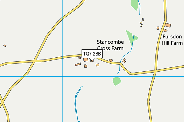 TQ7 2BB map - OS VectorMap District (Ordnance Survey)