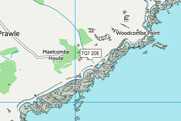 TQ7 2DE map - OS VectorMap District (Ordnance Survey)
