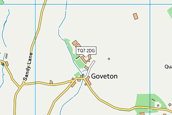 TQ7 2DG map - OS VectorMap District (Ordnance Survey)