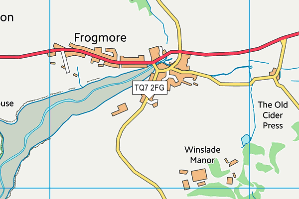 TQ7 2FG map - OS VectorMap District (Ordnance Survey)