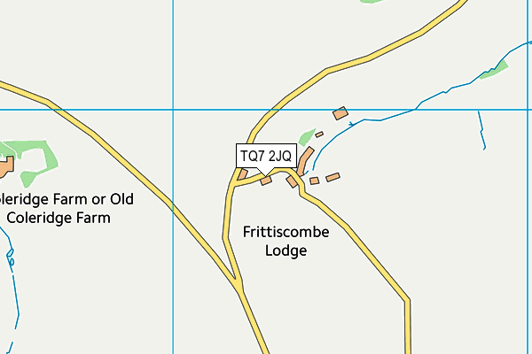 TQ7 2JQ map - OS VectorMap District (Ordnance Survey)