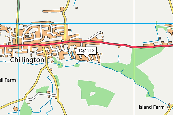 TQ7 2LX map - OS VectorMap District (Ordnance Survey)