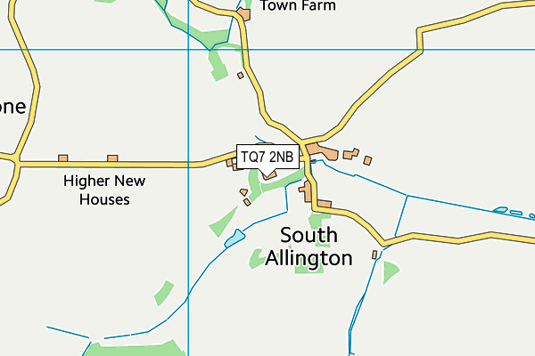 TQ7 2NB map - OS VectorMap District (Ordnance Survey)