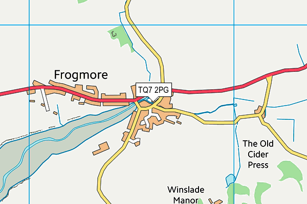 TQ7 2PG map - OS VectorMap District (Ordnance Survey)