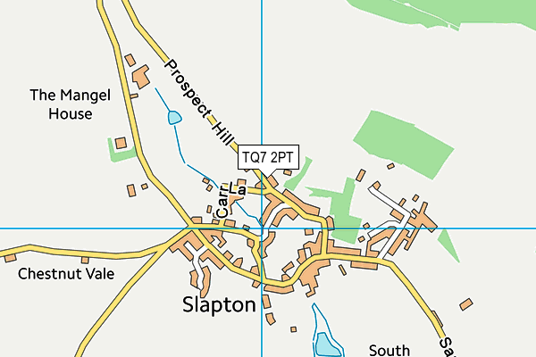 TQ7 2PT map - OS VectorMap District (Ordnance Survey)