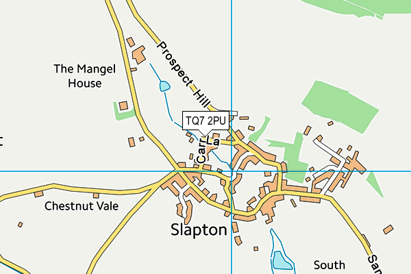 TQ7 2PU map - OS VectorMap District (Ordnance Survey)