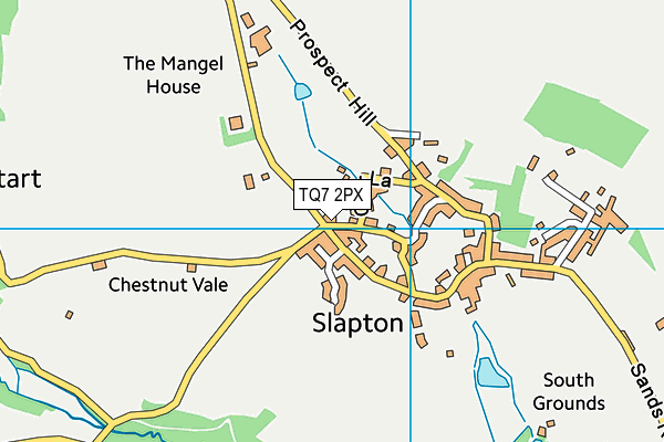 TQ7 2PX map - OS VectorMap District (Ordnance Survey)