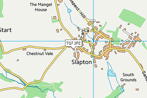 TQ7 2PZ map - OS VectorMap District (Ordnance Survey)