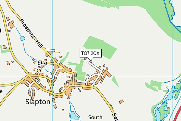 TQ7 2QX map - OS VectorMap District (Ordnance Survey)