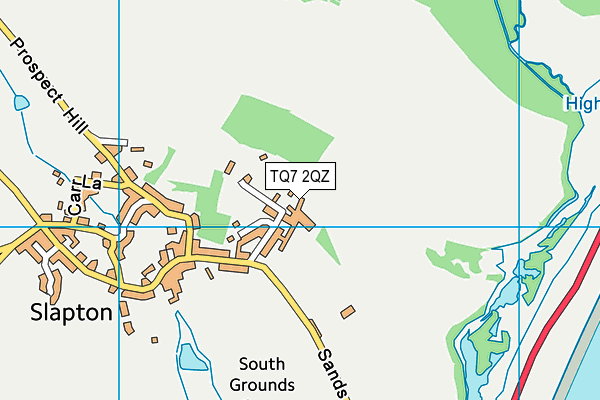 TQ7 2QZ map - OS VectorMap District (Ordnance Survey)