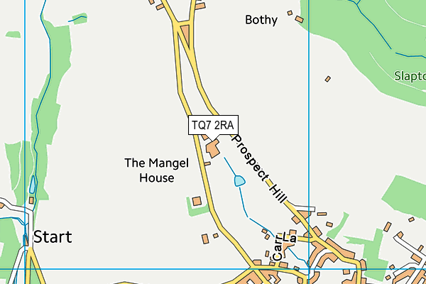 TQ7 2RA map - OS VectorMap District (Ordnance Survey)