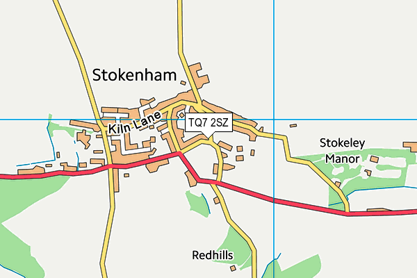 TQ7 2SZ map - OS VectorMap District (Ordnance Survey)