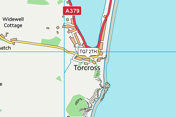 TQ7 2TH map - OS VectorMap District (Ordnance Survey)