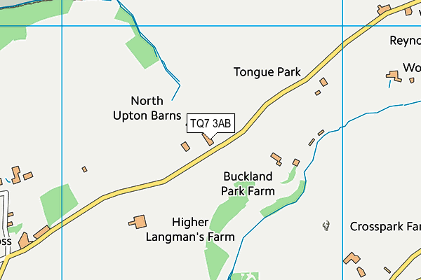 TQ7 3AB map - OS VectorMap District (Ordnance Survey)