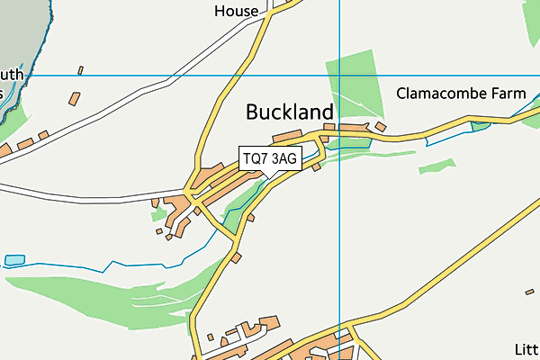 TQ7 3AG map - OS VectorMap District (Ordnance Survey)