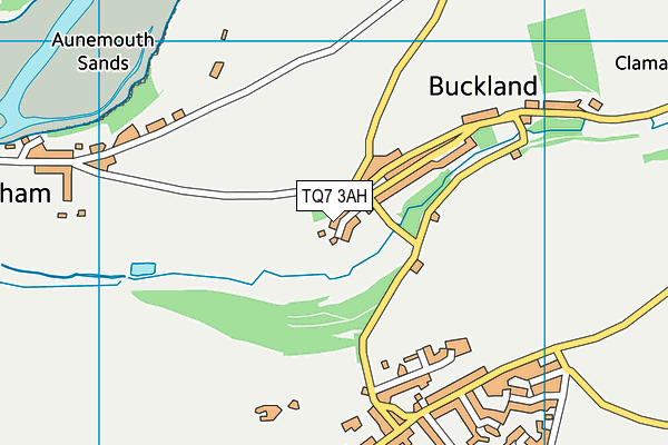 TQ7 3AH map - OS VectorMap District (Ordnance Survey)