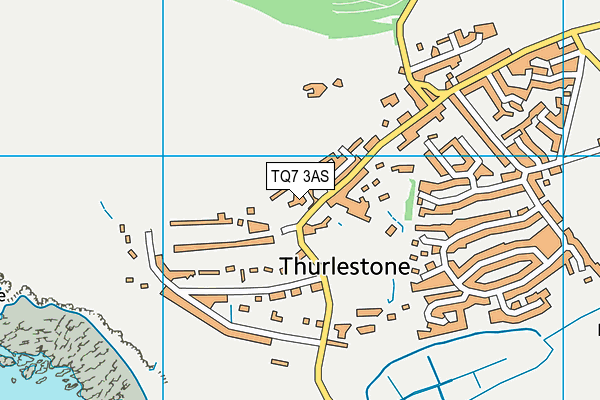 TQ7 3AS map - OS VectorMap District (Ordnance Survey)