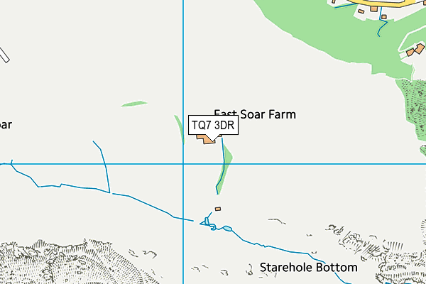 TQ7 3DR map - OS VectorMap District (Ordnance Survey)