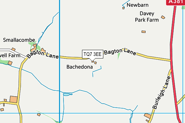 TQ7 3EE map - OS VectorMap District (Ordnance Survey)