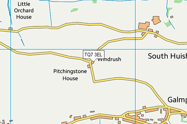 TQ7 3EL map - OS VectorMap District (Ordnance Survey)