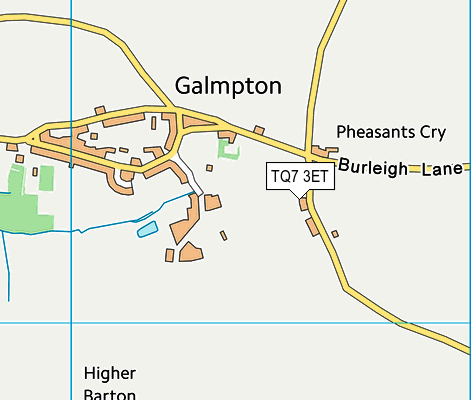TQ7 3ET map - OS VectorMap District (Ordnance Survey)