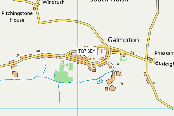 TQ7 3EY map - OS VectorMap District (Ordnance Survey)