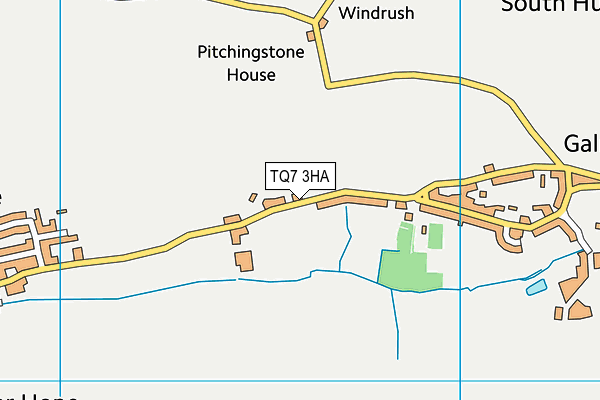 TQ7 3HA map - OS VectorMap District (Ordnance Survey)