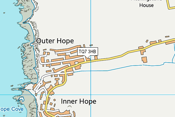 TQ7 3HB map - OS VectorMap District (Ordnance Survey)