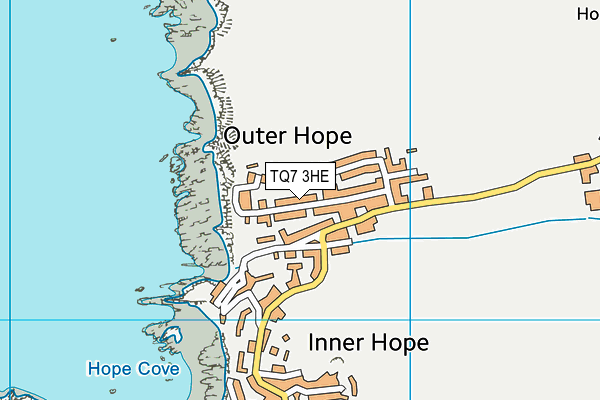 TQ7 3HE map - OS VectorMap District (Ordnance Survey)